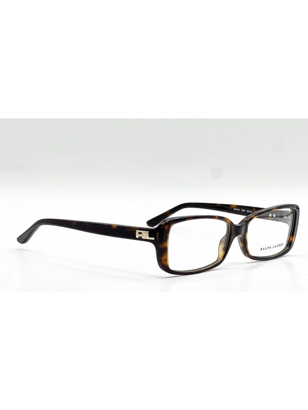 Ralph Lauren RL 6114 5003 Shiny Havana Rectangle Eyeglass Frames 53-16-135